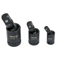 YATO YT-10643 Schlaggelenksatz 1/4", 3/8", 1/2" 3 Stück.