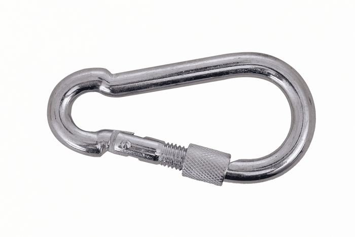 Karabiner mit Schraubverschluss für Seile DROMET KSZ10100 Feuerwehrkarabinerhaken 10x100mm