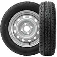 Satz von zwei Rädern für den Anhänger. LINGLONG-Reifen 155/70 R13 75N UNITRAILER-FELGEN 4Jx13" 4x100 ET:30