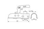STEELPRESS ZSK-1300C Kugelkupplung für 1300 kg Anhänger mit 50 mm Rohrzugstange