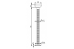 Feste Halterung mit Wellrohr KNOTT 6D6585.001 für 800-kg-Anhänger 48 mm 705 mm