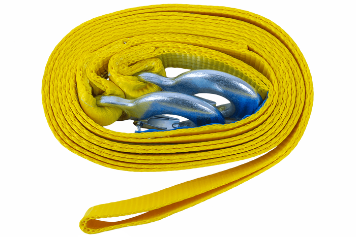 Abschleppseil mit Haken UNITRAILER Abschleppgurt 5m/50mm/6t gelb