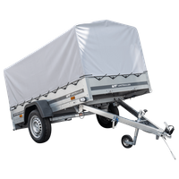 Anhänger Pkw 230x125 Garden Trailer 230 KIPP Unitrailer 750 kg mit Stützrad, Hochplane und Hochspriegel