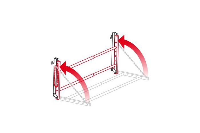 Felgen- und Reifenaufhänger LAMP verstellbare Wandhalterung für Räder