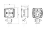 WAŚ 2243 W267 LED-Sicherheitsleuchte, blaue Warnleuchte