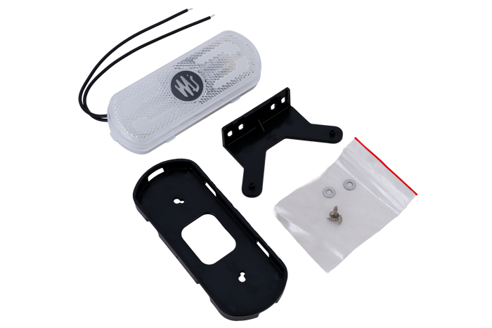 WAŚ W240 1600 LED weiße Universal-Positionsleuchte mit Halterung