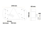 ASPÖCK Multipoint III Rücklicht-Bajonett 5-PIN 6 Funktionen rechts