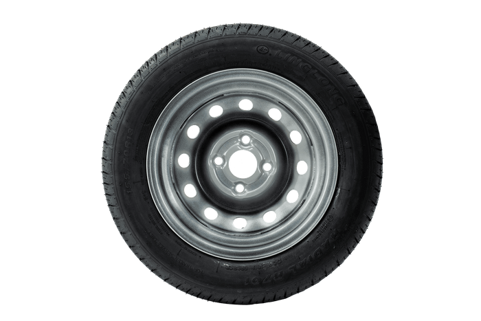 Satz von zwei Rädern für Anhänger UNITRAILER / TEMARED / NIEWIADÓW / NEPTUN / ZASŁAW LINGLONG REIFEN 155/70 R13 75N UNITRAILER FELGEN 4Jx13" 4x100 ET:30