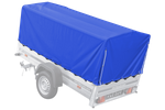 Blaue Hochplane für Garden Trailer 230 KIPP