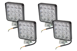 Set mit vier LED-Arbeitsleuchten mit Reflektor HERMON EL042 16xLED 3840lm