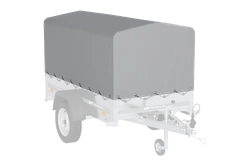 OUTLET Rahmenabdeckung h-800 UNITRAILER Plane für Anhänger 200x106cm GARDEN 200 KIPP