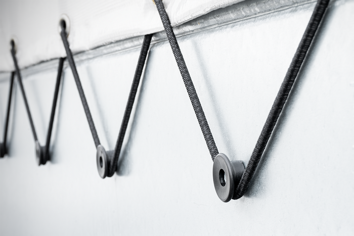 TULPLAST Anhängerseitenrollen zur Befestigung von Abdeckungen, Netzen und Planen, 22-teiliges Set