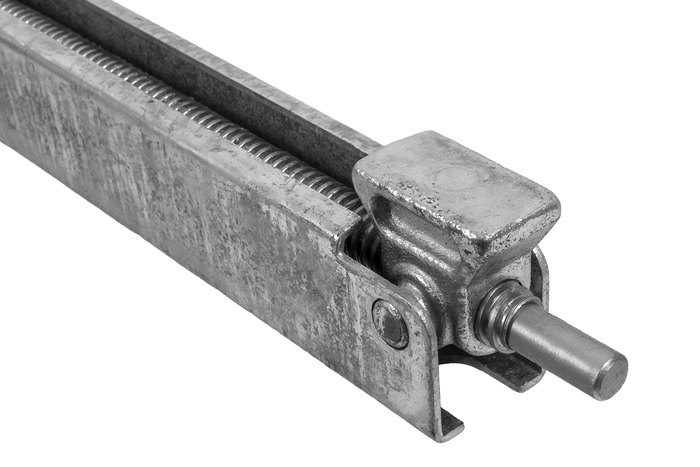 KNOTT 6X1197.007 ausziehbarer Eckstabilisator für Anhänger 1100 kg 498 mm