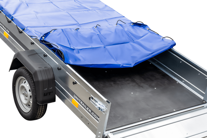 Stahl Anhänger mit Plane 750 kg GARDEN TRAILER 230 KIPP [mit Flachplane und Stützrad]