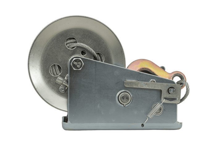 KNOTT 6X0017.008 Handwinde für 900-kg-Anhänger mit Stahlseil