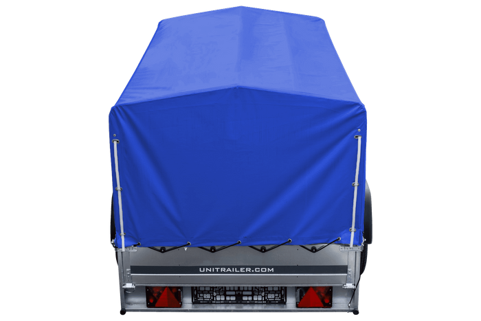 PKW-Anhänger 230x125 UNITRAILER GARDEN 230 KIPP mit blauer Hochplane 80 cm