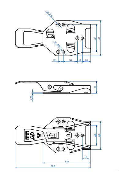 STEELPRESS ZB-04C Anhänger-Seitenhaken mit Ausgleich