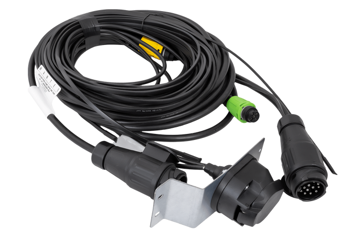 MANTES Elektroinstallation, Bootsanhänger Kabelbaum, 11,67m, 13PIN Stecker, 2x 5PIN Bajonett