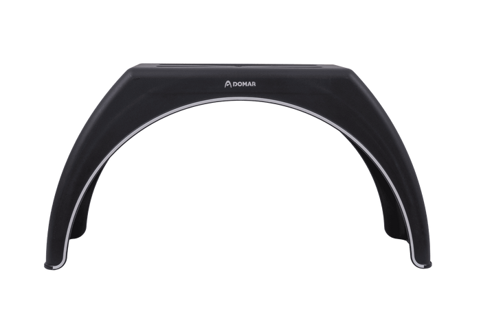 Kotflügel für Anhänger 15-17,5" DOMAR DK3112, flacher Radlauf 950/280 mm mit weißer Zierleiste