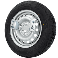 Ersatzrad für Anhänger mit Halterung REIFEN WANDA 155/70 R13 79N FELGE TRAILER TOP 4Jx13&quot;H2 4x100 ET:30