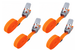 Satz aus vier HERMON 5m/25mm/1t einteiligen Gurten mit Spanner