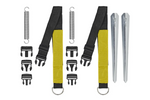 Set aus zwei ProPlus 361728 Sturmbändern für Markisen und Vordächer 2x3m