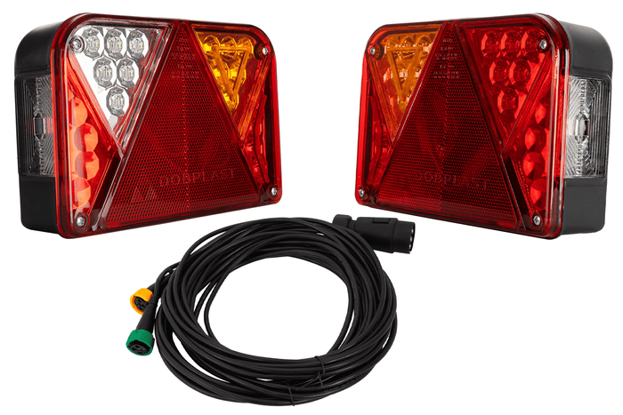 DOBPLAST DPT35 LED-Rücklichter + MANTES 7m 7-PIN-Kabelbaum