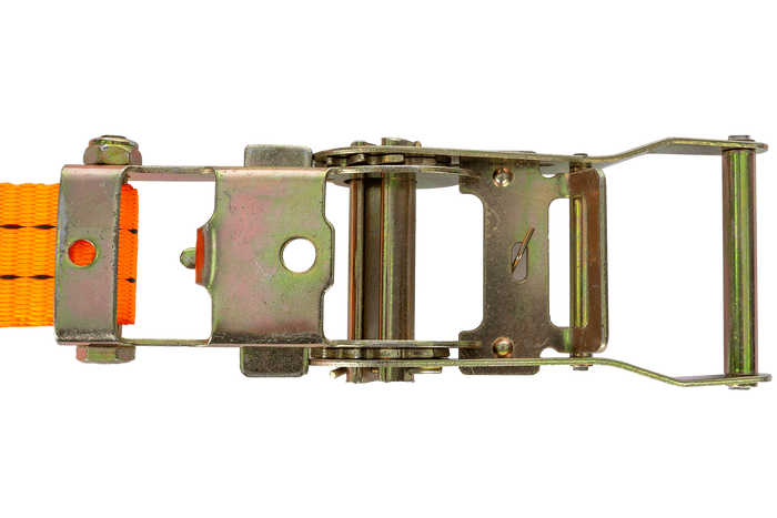 Satz aus vier UNITRAILER 2m/35mm/2t orangefarbenen Transportgurten mit Spanner