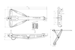 KNOTT 6X1197.007 ausziehbarer Eckstabilisator für Anhänger 1100 kg 498 mm