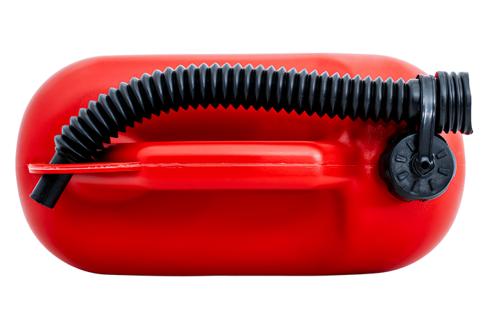 10L HERMON Kunststoffkanister mit Trichter, rot