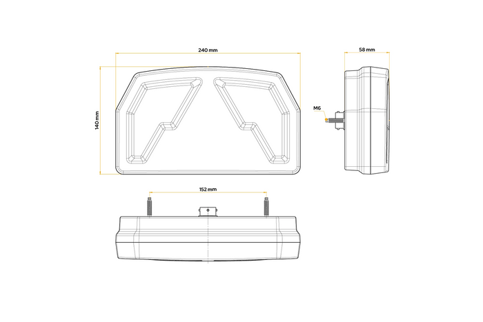 Rückleuchten FRISTOM FT-372 LED Bajonett 6-PIN 6 Funktionen links+rechts