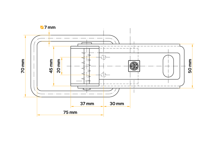 WINTERHOFF BV 70-1 Anhänger-Seitenhaken