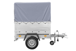 Neuanhänger Kipper ungebremst GARDEN TRAILER 150 KIPP mit zusätzlichen Bordwänden, Stützrad, Hochplane und Hochspriegel