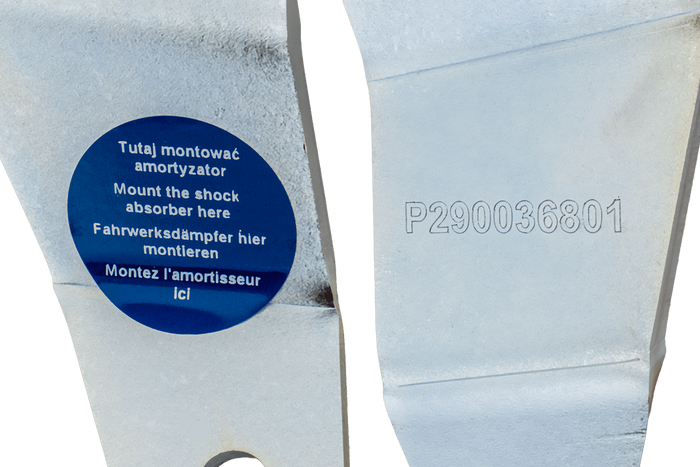 KNOTT P290037701 Stoßdämpfer-Montagehalterungen für VGB8-18 A-36 gebremste Achsen