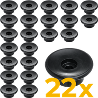 TULPLAST Anhängerseitenrollen zur Befestigung von Abdeckungen, Netzen und Planen, 22-teiliges Set