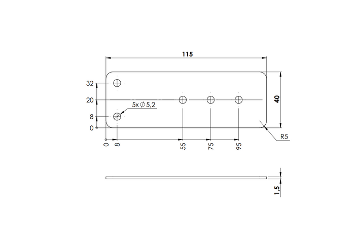 Anschlagpuffer für Seitenkupplung ZB-13A UNITRAILER 40x115mm