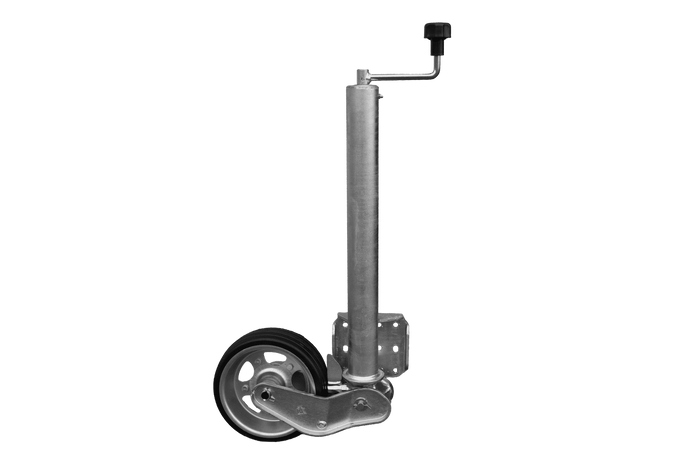 UNITRAILER automatisches Stützrad mit Griff 500 kg 60 mm 660–904 mm