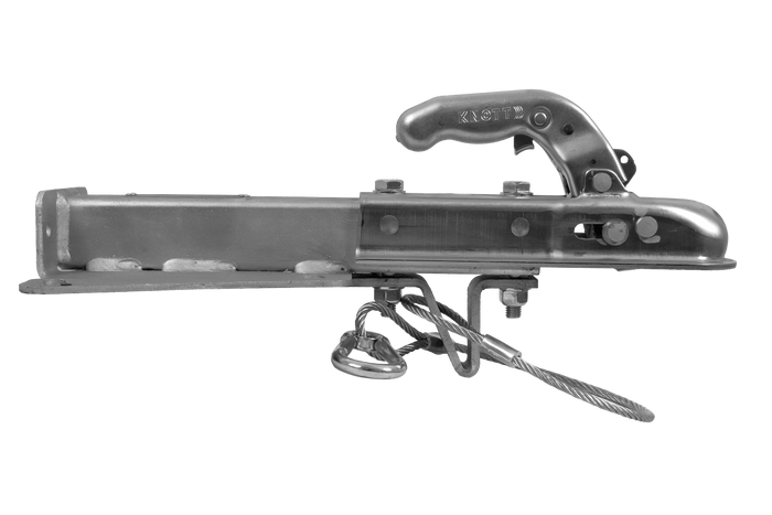KNOTT KQ14-A+KZE7.5 Kugelkupplung für einen 1400 kg Anhänger mit V-förmiger Deichsel