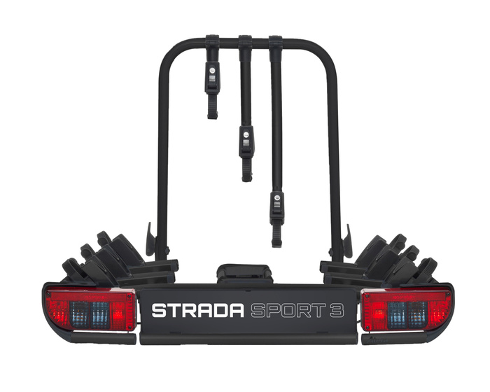 Atera Strada Sport M3 - Anhängerkupplungs-Fahrradträger für 3 Fahrräder (schwarz)