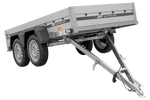 Zweiachsiger Anhänger mit Aluminiumseitenwänden 264x125 Unitrailer Garden 264/2 KIPP ALU