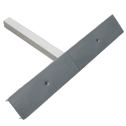 UNITRAILER Flache Seitenstütze für Bootsanhänger, Länge 59 cm, Höhe 40 cm, GRAU