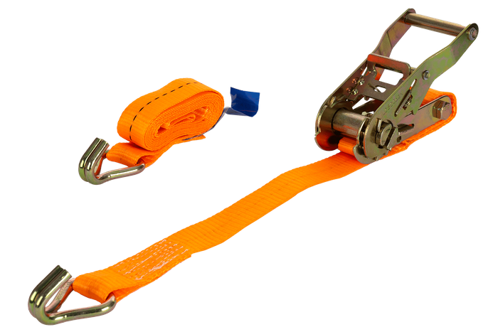 UNITRAILER 2 m/25 mm/1 t orangefarbenes Transportband mit Spanner