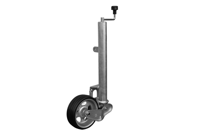 UNITRAILER automatisches Stützrad mit Griff 500 kg 60 mm 660–904 mm