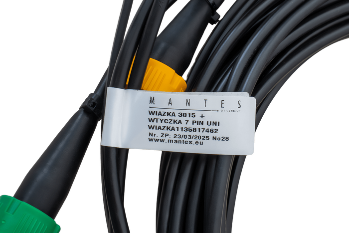MANTES Elektroinstallation, Kabelbaum, 5m, 7 poliger Stecker, 2x 5 pin Bajonett