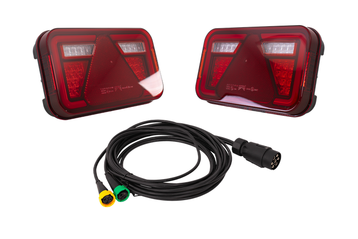 ASPÖCK MULTILED IV LED-Rückleuchten + ASPÖCK Kabelbaum 4,5 m 7-polig