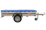 Stahl Anhänger mit Plane 750 kg GARDEN TRAILER 230 KIPP [mit Flachplane und Stützrad]