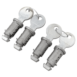 Set mit universellen Schlössern und Schlüsseln (4 Stück).