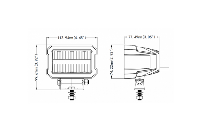 LED-Arbeitsscheinwerfer-Reflektor TruckLED BEZEL-LESS L3422 12xLED 2200lm