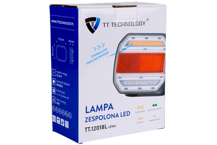 TT TECHNOLOGY TT.12018L LED Rückleuchte, 4 Funktionen, links