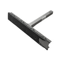 UNITRAILER Flache Seitenstütze für Bootsanhänger, Länge 59 cm, Höhe 40 cm, GRAU